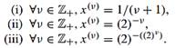 For each of the following sequences and each of the following values of R, calculate the following...-2