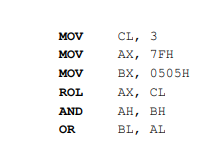 Determine the contents of registers AX, AH, and BL after the following program segment has been...