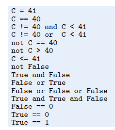 Explain the outcome of each of the following boolean expressions. It makes sense to compare True and...