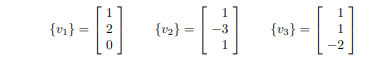 Given the three-degrees-of-freedom system in Example 7.11, expand the following vectors in terms of...-1