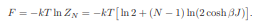 Use (5.35 and (5.37) to find the low temperature behavior of F and S for a one-dimensional Ising...-1