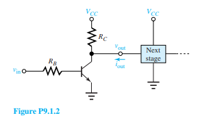 The transistor switch of Figure 9.1.2(a) with RB = 10 k and R C = 750 employs a BJT which has the...-3