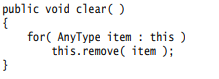 Consider the following implementation of the clear method (which empties any collection). a. Suppose...-2