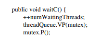 The following implementation of methods waitC() and signalC() for an SC monitor is incorrect: Why is...-1