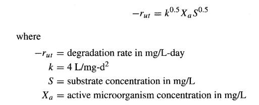 You have evaluated the rate of aerobic degradation of organic matter in an industrial wastewater and...