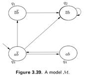 Consider the system of Figure 3.39. For each of the formulas f: (a) G a (b) a U b (c) a UX(a ? ¬ b)...-1