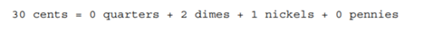 Write and test a method that takes an amount in cents and prints out all possible representations of...