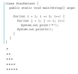 The program below prints out the pattern of stars underneath it. Modify the program so that it...-2