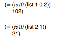 Develop tolD. It consumes a list of digits and produces the corresponding number. The first item on...