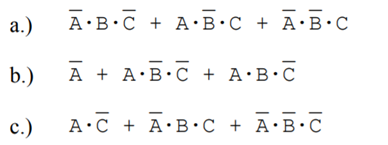 Derive the SOP and POS expressions for each of the truth tables shown below. Derive the truth table...-2