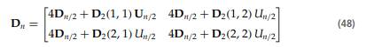 Write a routine to generate ordered-dither matrices using the recurrence relation in Equation 48.