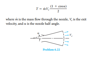 Th e expansion section of a rocket nozzle is oft en conical in shape, and because the fl ow...