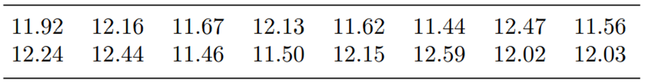 The following data give the actual amount of beverage in sixteen “12-oz bottles”: Assuming...-1