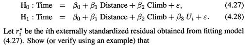 Consider the Scottish hills races data in Table 4.5. Choose an observation index i (e.g., i = 33,...-1