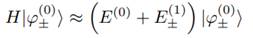 Let a physical system be for t = 0 in the state |?(0) 1 of a twofold degenerate level E(0). At t = 0...-1