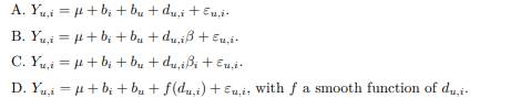 The plot shows some evidence of a time effect. If we define du,i as the day for user’s u rating of...