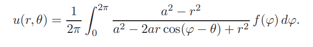 The steady state temperature distribution u(r, ?) of an insulated disk satisfies the partial...-2