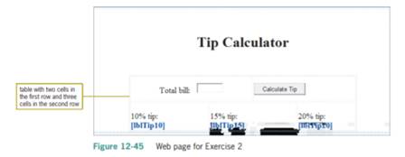 Create an empty Web Site application named Tips and save it in the VB2015\ Chap12 folder. Add a new...