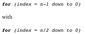 Show that within the pseudocode for the method heapsort you can replace the statement Trace the...-1