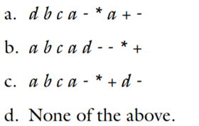 Write a program that checks whether the given parentheses are right or wrong. What is the postfix...-3