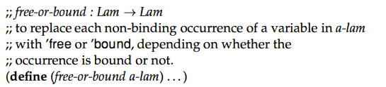 Develop the function where Lam is the class of expression representations from exercise 32.1.1.