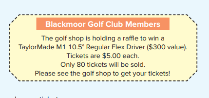 The following notice appeared in the golf shop at a Myrtle Beach, South Carolina, golf course. John...