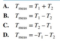 With the thermocouple connection shown below, what is the measured temperature (assume cold junction...-1