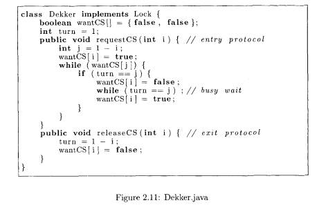 Consider the software protocol shown in Figure 2.11 for mutual exclusion between two processes. Does...