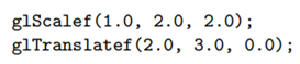 The transformations are applied to the cubic B´ezier curve with control points Describe the...-1