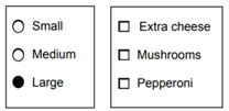 (a) Create the following GUI layout: Hint: put all the radio buttons into a panel and all the...-1