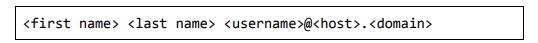 You are given an input file mails.txt, which contains names of users and their email addresses. Each...-1