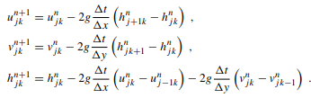 Consider the linear two-dimensional nonrotating shallow water equations in the form Show using the...-2