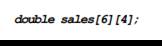 Define a two-dimensional array of ints named grades. It should have 30 rows and 10 columns. How many...