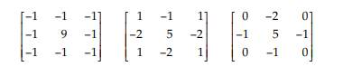 Write a program to implement spatial convolution masks. Let the user select from one of the...-2