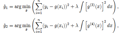 Consider two curves, ˆg 1 and ˆg 2 , defined by where g (m) represents the mth derivative of g. (a)...