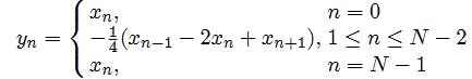 Given a sequence x 0 , . . . , x N-1 , the following filter transforms the sequence to a new...