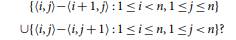 What is the chromatic number of an n × n grid; that is, a graph with vertices {i, j: 1 = i, j = n}...