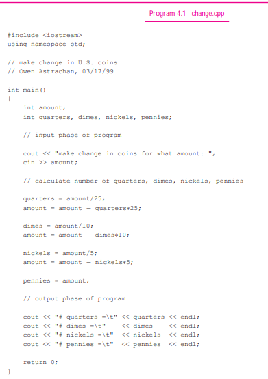 Write a program that is similar to numtoeng.cpp, Program 4.1, but that prints an English equivalent...