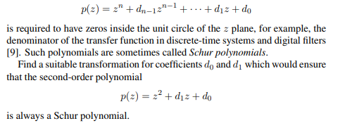 In certain engineering problems, an nth-order polynomial