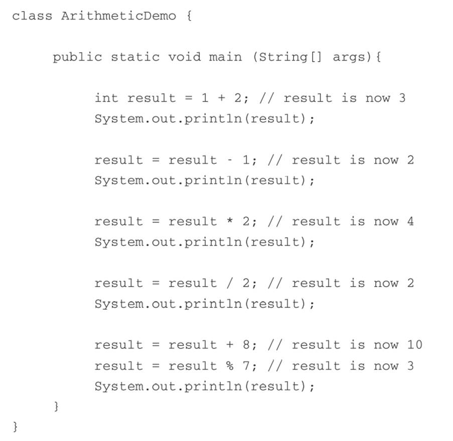 Change the following program to use compound assignments: