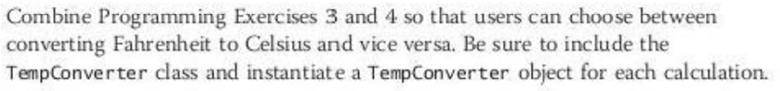 Exercise 3 Create an iOS app that converts temperature from degrees Fahrenheit to degrees Celsius....-1