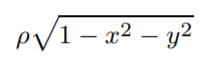 We see a diffuse sphere centered at the origin, with radius one and albedo ?, in an orthographic...