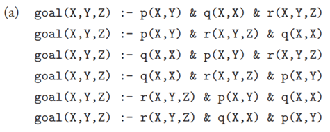 For each of the following groups of query rules, say which rule is best in terms of worst case...-1