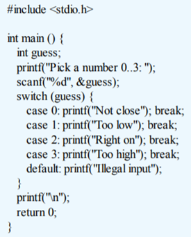 Translate the following C program to Pep/9 assembly language. Translate to Pep/9 assembly language...-1