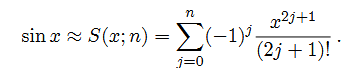 The sine function can be approximated by a polynomial according to the following formula: The...