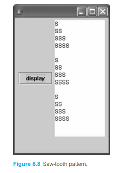 Write a program to draw a set of steps made from bricks, as shown in Figure 8.7. Use the library...-2