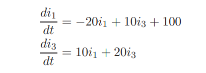 When E = 100 V, R = 10?, and L = 1 h, the system of differential equations for the currents i 1 and...