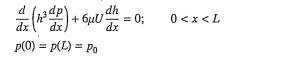 A slider bearing with linear profile is shown in Figure 2.30. The two surfaces shown are moving...-1