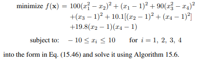 Convert the constrained problem-1