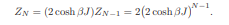 Use the recursion relation (5.34) and the result (5.32) for Z2 to confirm the result (5.28) for ZN ....-3